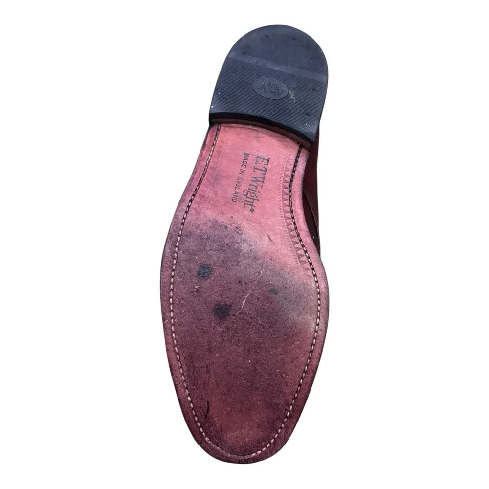 E.T. Wright Mens Brown‎ Buckle Dress Shoes 9D Masters Collection England  8122T